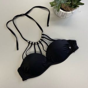 La Vie En Rose Beaded Bikini Top - XS